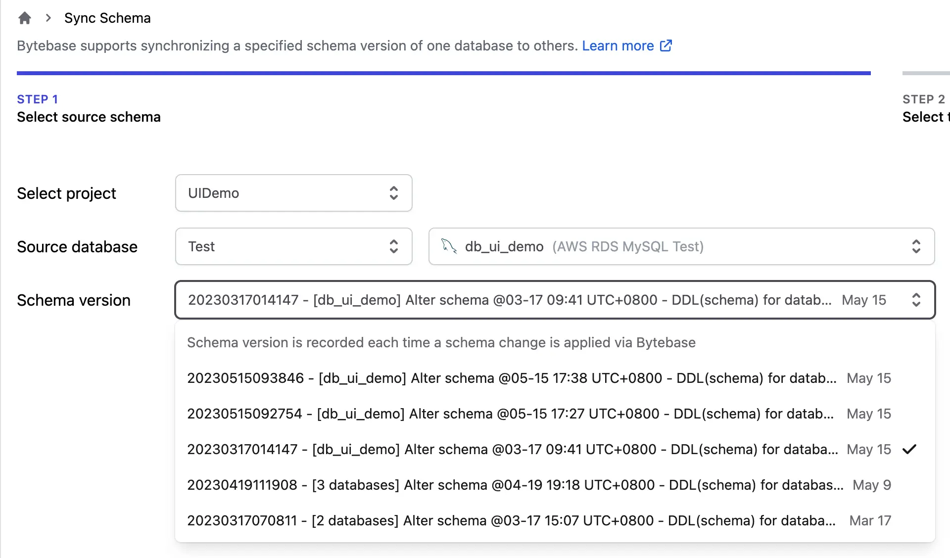 bytebase-sync-schema-step1