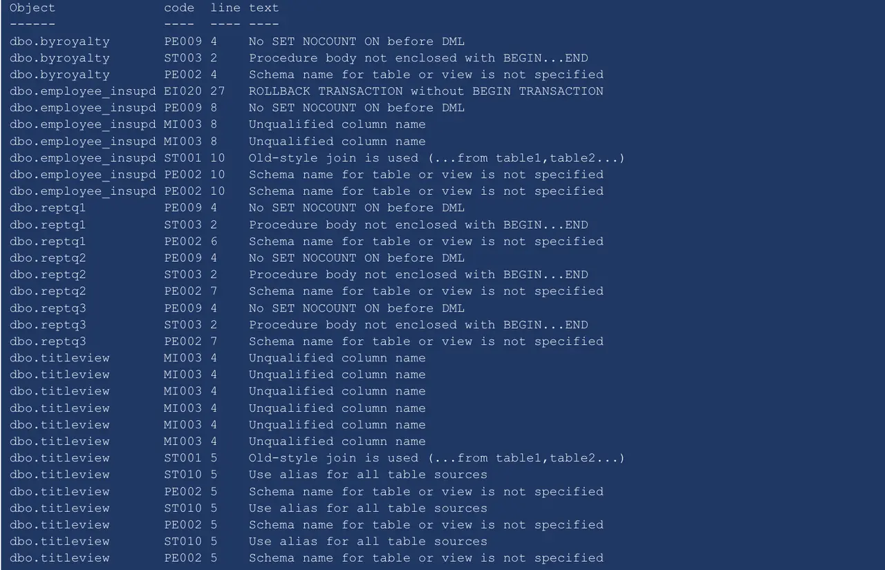 flyway-code-analysis-report