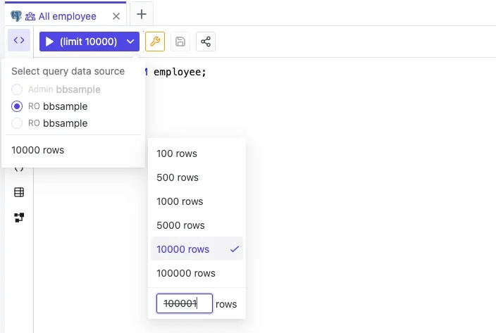 Query Row Limit