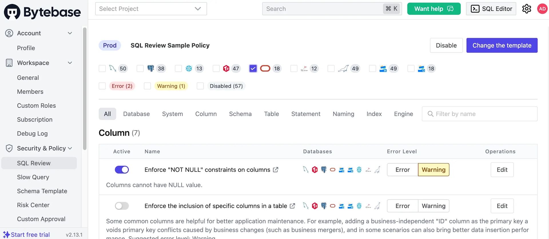 bb-sql-review-policy