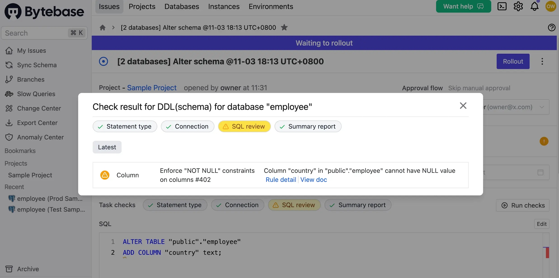 bb-issue-sql-review-warning