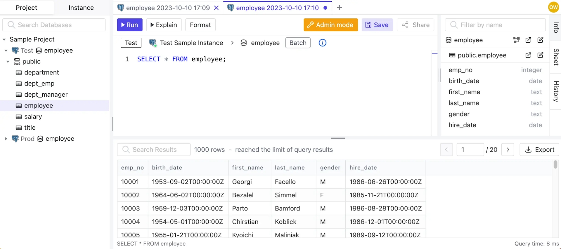 bb-sql-editor-query-employee-test